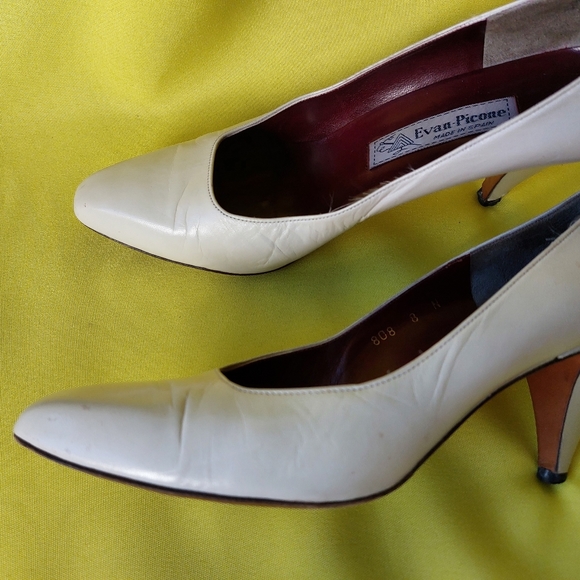 Vintage Woman Shoes Evan-Picone All Leather Made in Spain Size 8 N - Picture 4 of 11